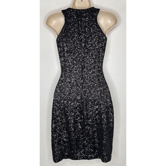 Bailey 44 Womens Knit Sequined Zip Front Mini Tank Dress Black Size XS - Picture 6 of 6